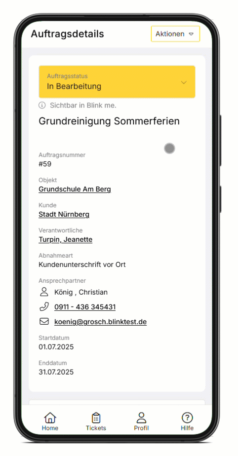 Aufträge_Erfasste Zeiten im Blink Manager.gif